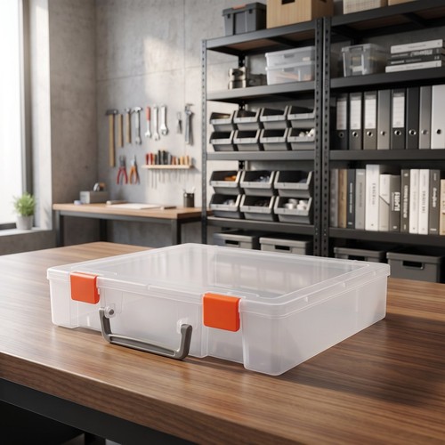 Clear tote box with lid - tote,