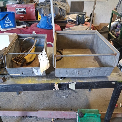 Two vintage unipart tote bins - vintage,