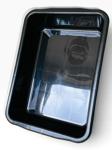 Large black plastic tote - tote, box