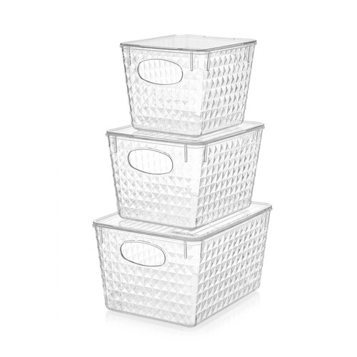Diamond pattern storage tote - storage,