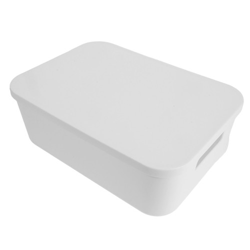 White storage bins with - white, lids