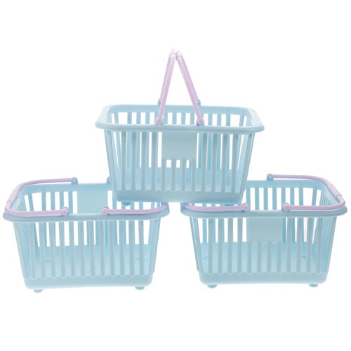 3pcs sky blue plastic totes - 3pcs,