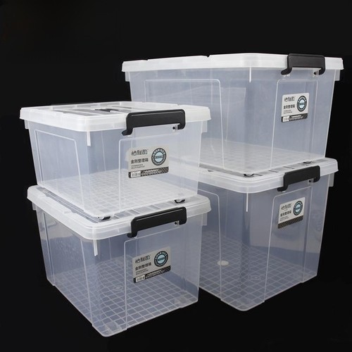 Plastic storage boxes with lid - plastic,